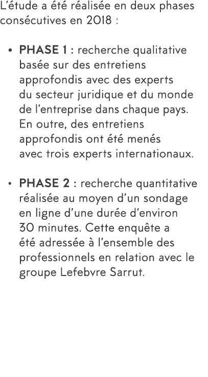 L  tude a  t  r alis e en deux phases cons cutives en 2018 :   PHASE 1 : recherche qualitative bas e sur des entretie   
