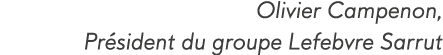 Olivier Campenon, Pr sident du groupe Lefebvre Sarrut