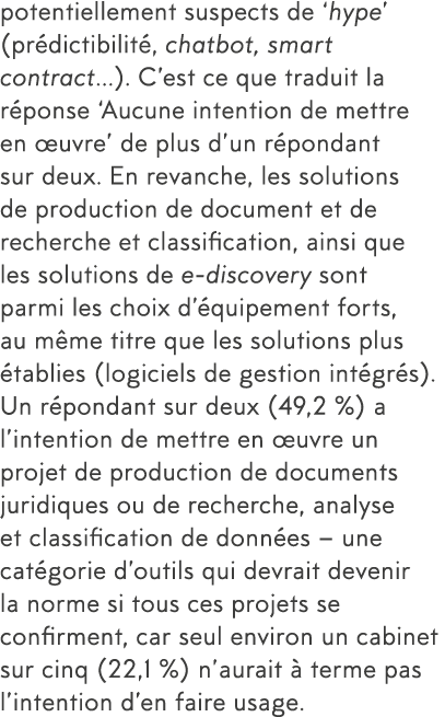 potentiellement suspects de  hype  (pr dictibilit , chatbot, smart contract )  C est ce que traduit la r ponse  Aucun   