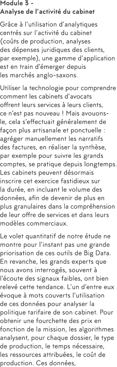 Module 3 - Analyse de l activit  du cabinet Gr ce   l utilisation d analytiques centr s sur l activit  du cabinet (co   