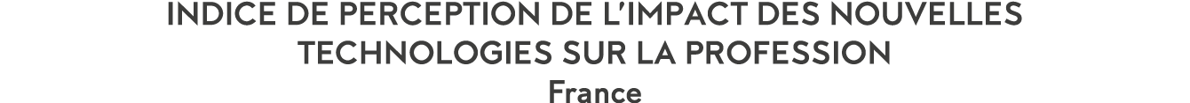 Indice de perception de l impact des nouvelles technologies sur la profession France