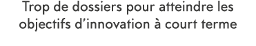 Trop de dossiers pour atteindre les objectifs d innovation   court terme 