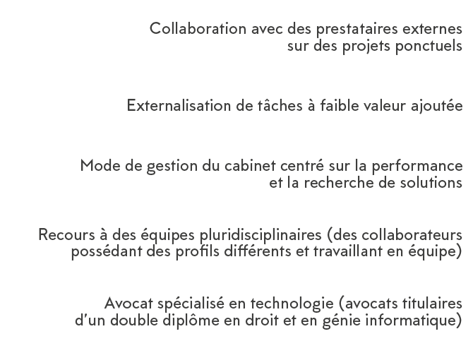 Collaboration avec des prestataires externes sur des projets ponctuels,Externalisation de t ches   faible valeur ajou   